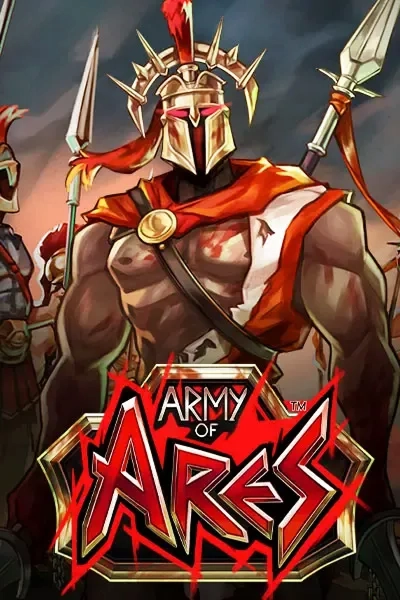 Army of Ares game art with warrior and spears