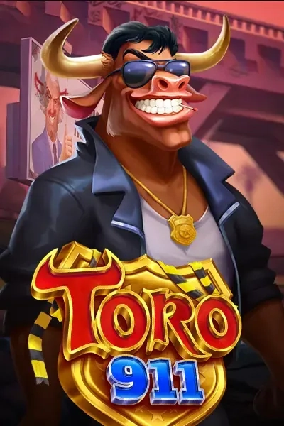 Toro 911 slot game with a bull character and police badge