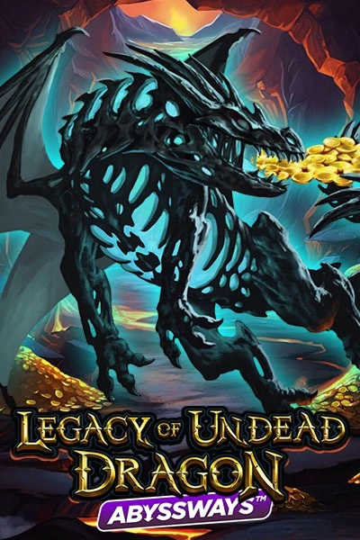 Undead dragon guarding treasure in Legacy of Undead Dragon slot game