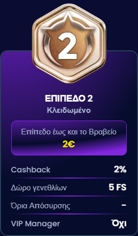 Trino Casino Level 2 Locked: Cashback 2%, Birthday Gift 5 FS, VIP Manager